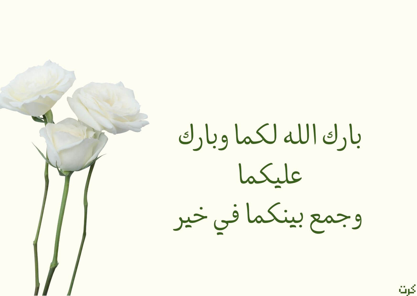 بارك الله لكما وبارك عليكما وجمع بينكما في خير